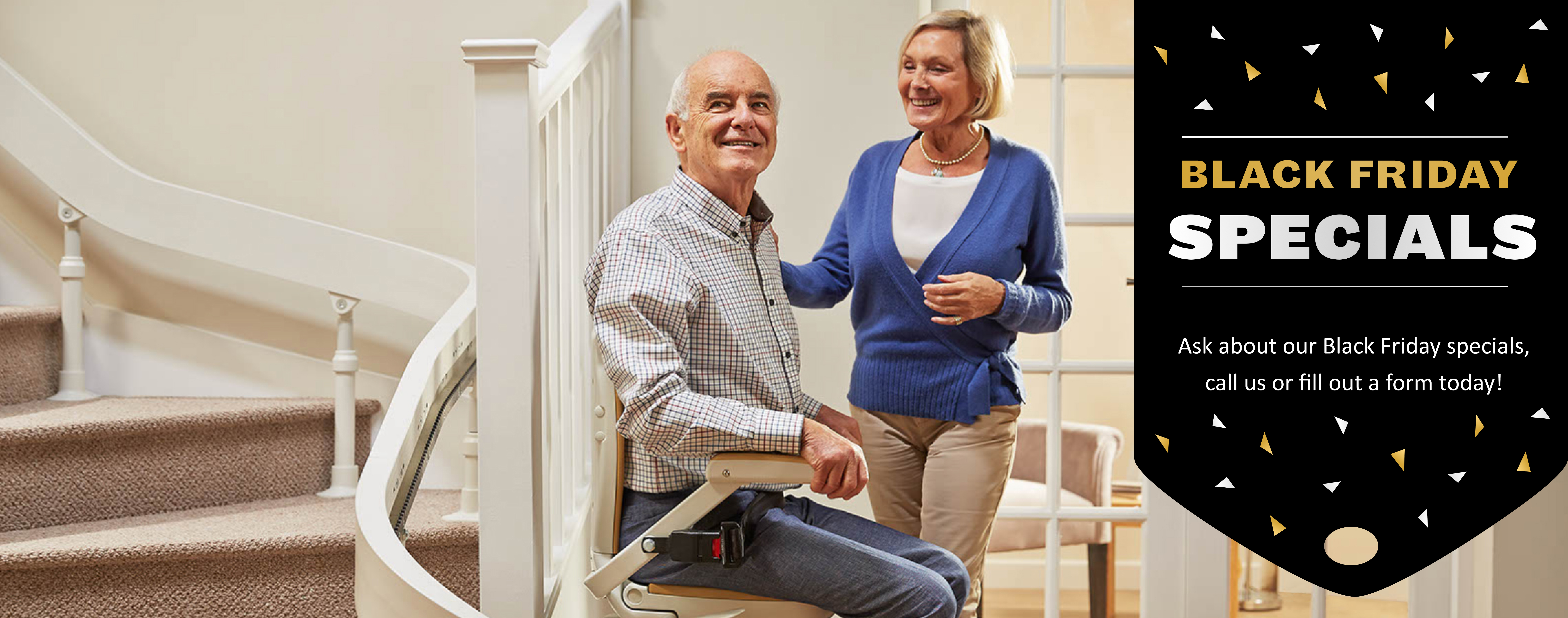 Man using a Acorn Stair lift